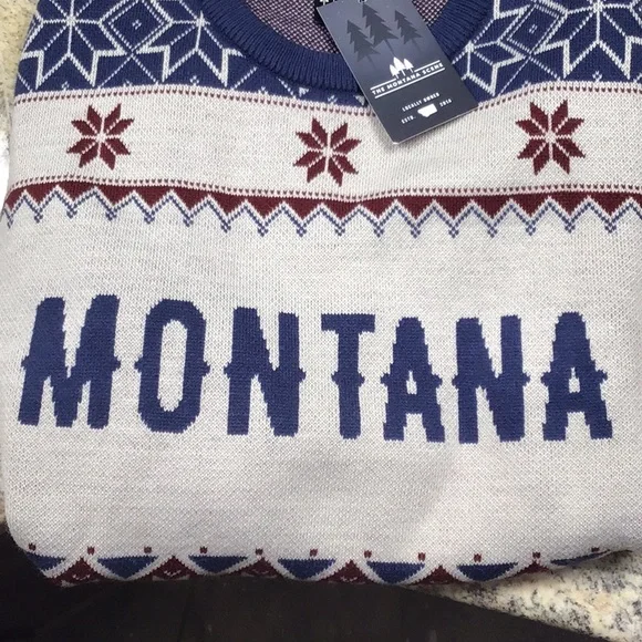 Montana Scene Montana Christmas Sweater, gray, M, NWT - Picture 11 of 11